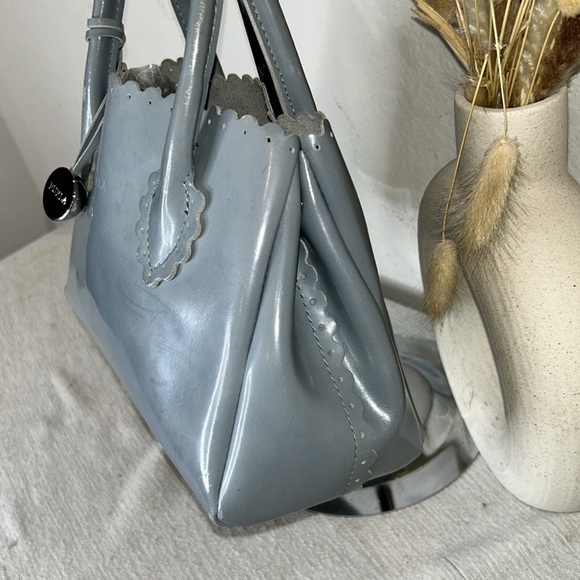 FURLA Top Handle Bag Leather with Silvertone Hardware - Picture 3 of 14
